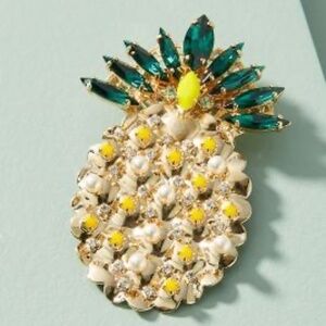 NWOT Anthropologie Pineapple Brooch